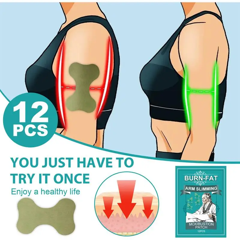

12pcs/Lot Thin Legs Patch Slimming Stickers Anti Cellulite Lose Weight Moxibustion Plasters Body Arm Herbal Slim Efficient Care