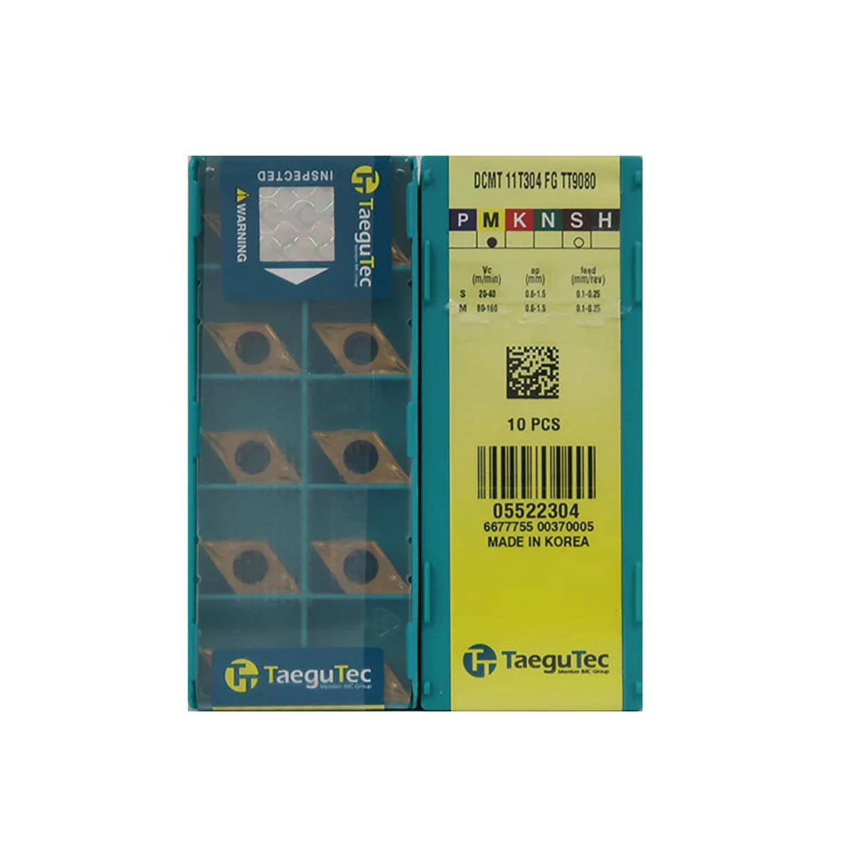 

TaeguTec 100% Original DCMT DCMT070208 DCMT11T304 DCMT11T308 DCMT070204 TT9080 Medium Roughing Carbide Turning Inserts