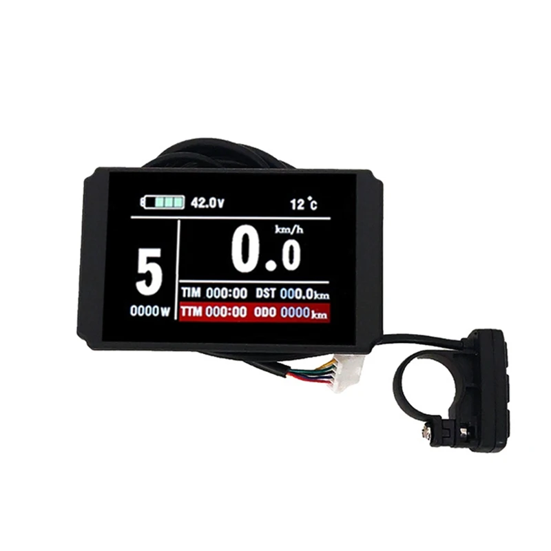 

HOT Bicycle Lithium Battery Modification Accessories 72V KT-LCD8H LCD Color Screen Instrument / SM Connector