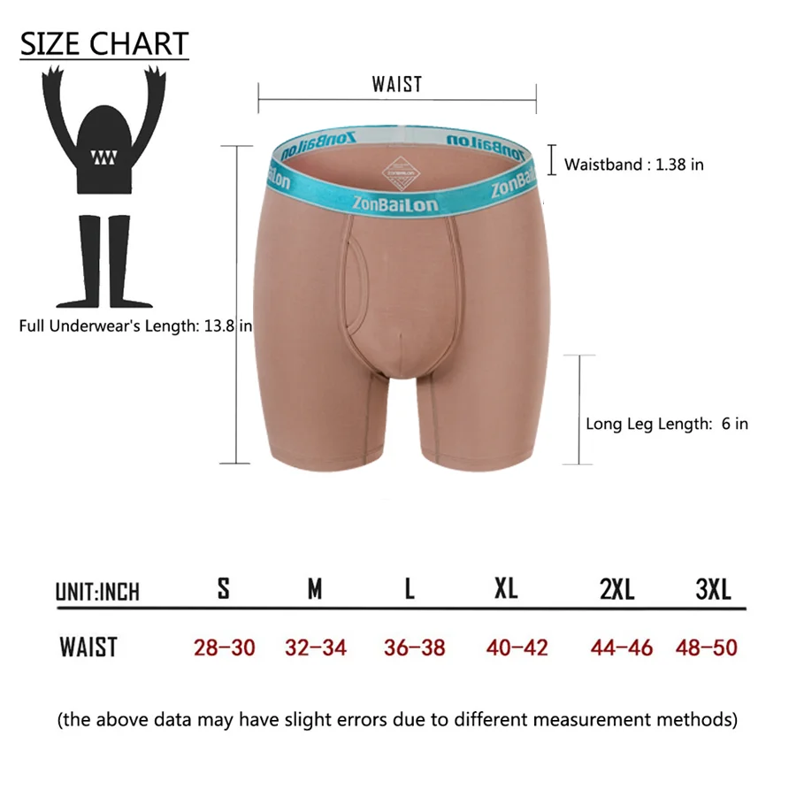 Men's Soft Breathable Panties Fashion Comfortable Bamboo Fiber Men Boxer Underwear Male Solid Color Underpants