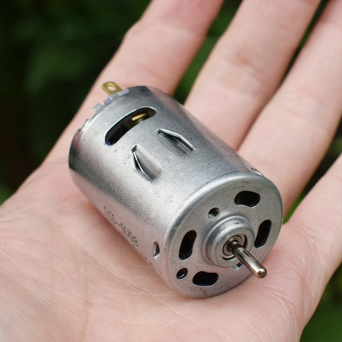 Мини-мотор 385 DC 7.4V 11.1V 12V 37000 обмин, высокоскоростной, с передним шарикоподшипником, угольными щетками, электродвигатель для фена, DIY-игрушек, вентиляторов (art.: 3920da1603f4f) - 3920da1603f4f