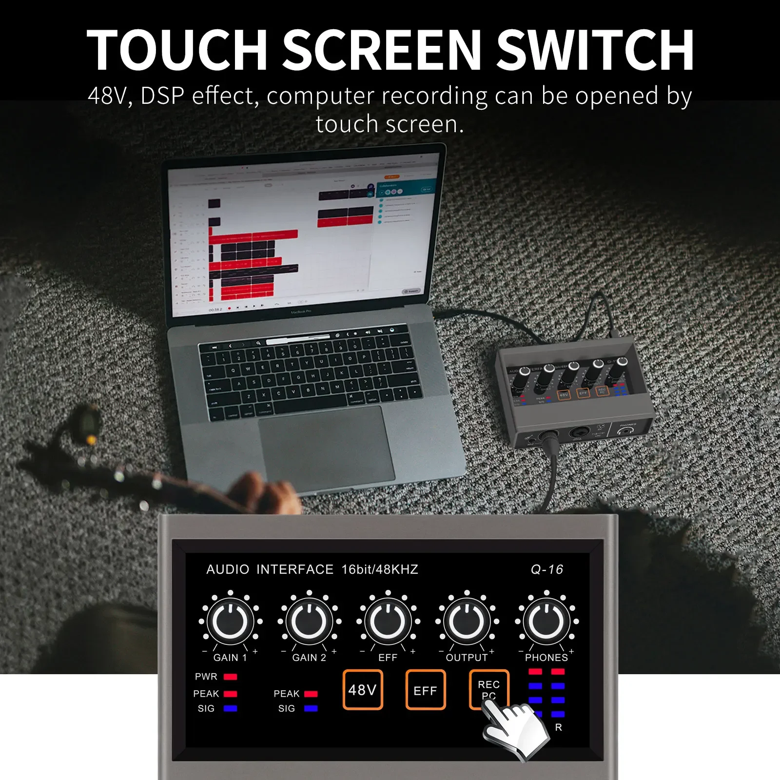 XTUGA Q-16 профессиональный аудиомикшер USB-аудиоинтерфейс