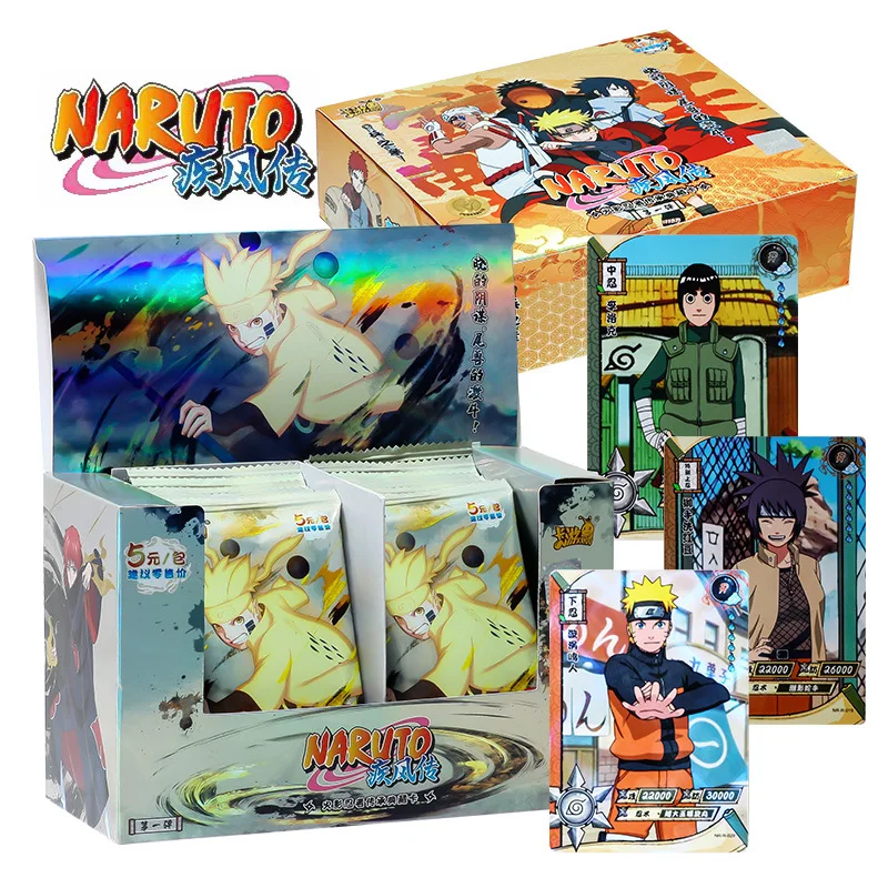 Tarjeta NARUTO genuina Shippūden figuras de Anime Sasuke Kakashi tarjetas Flash bronceadas SLR HR SP tarjeta de colección juguetes completos