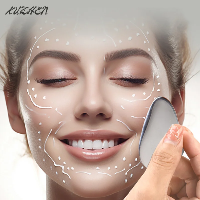 Массажер гуаша для глаз из нержавеющей стали Инструмент Для Массажа Гуаша лица