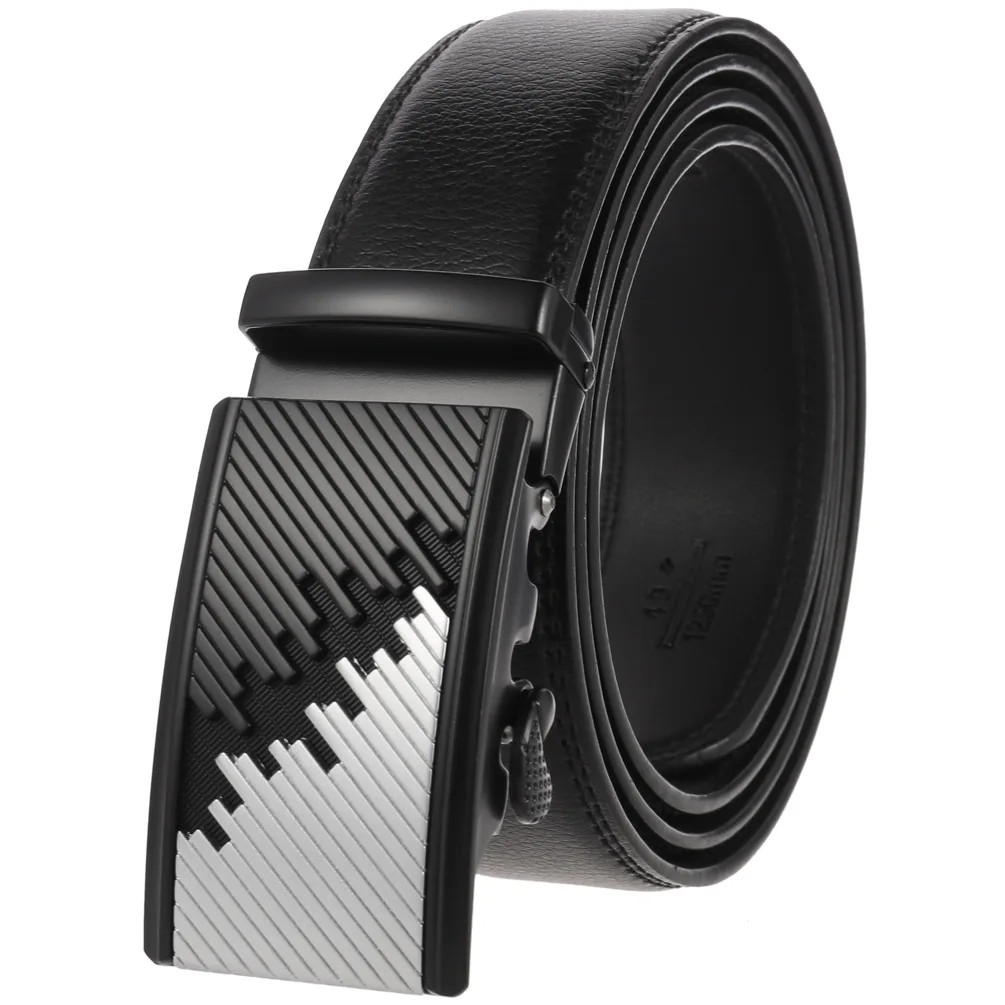 

High-quality Men's Genuine Leather Belt Business Luxury Belt for Male Ratchet Automatic Buckle Belts for Men Designer Brand Belt