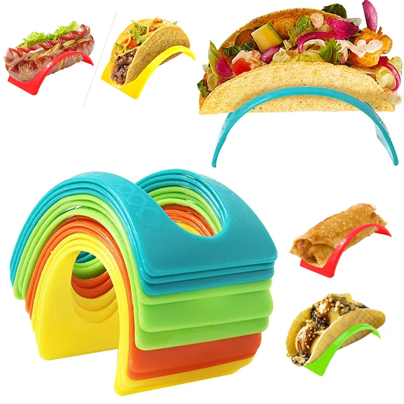 

Держатель для Burritos, стойка для оладий, бесплатные горячие инструменты, 4 Taco, нетоксичные Tortillas, стойка для упаковки в прочный пирог, Taco, Мексиканский лоток для собак