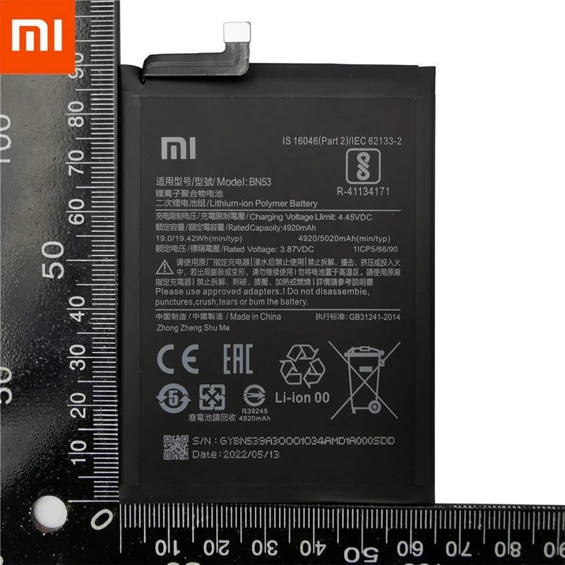 100 original new 5020mah bn53 replacement battery for xiaomi redmi note 9 pro bateria mobile phone batteries free tools free global shipping