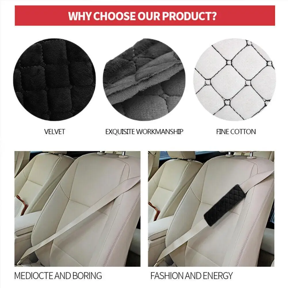 

Universal Car Seat Belt Cover Adjustable Plush Car Seat Belt Cover Car Interior Accessories For Children And Adults
