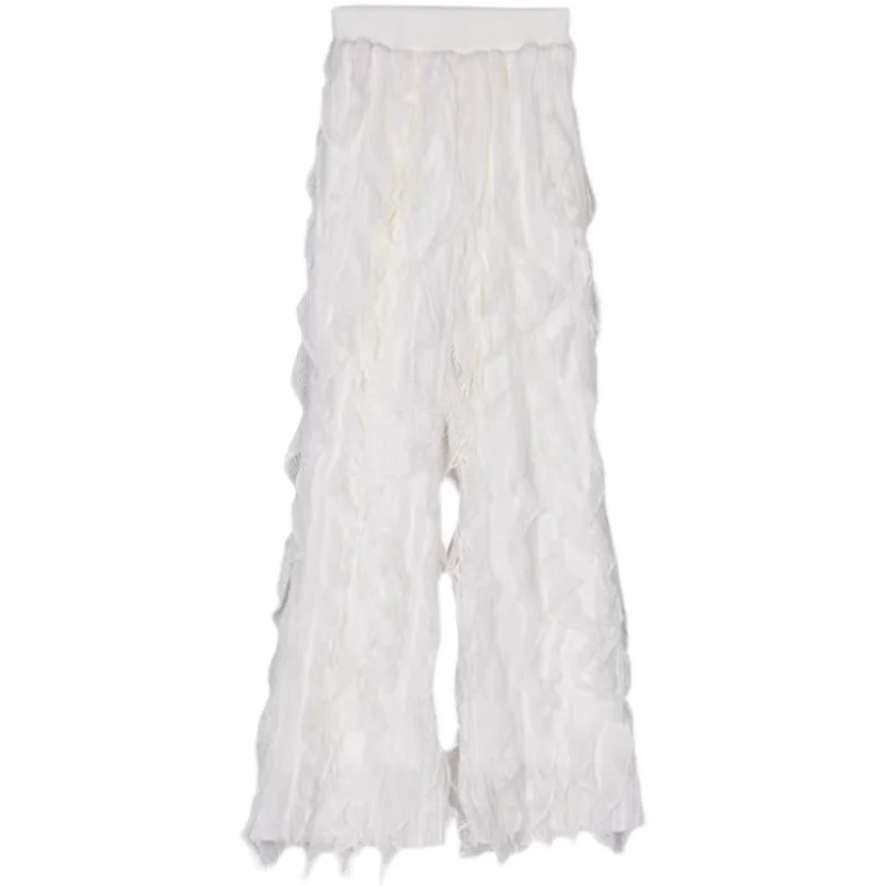 Комплект из 2 предметов повседневные широкие брюки с высокой талией и оборками +