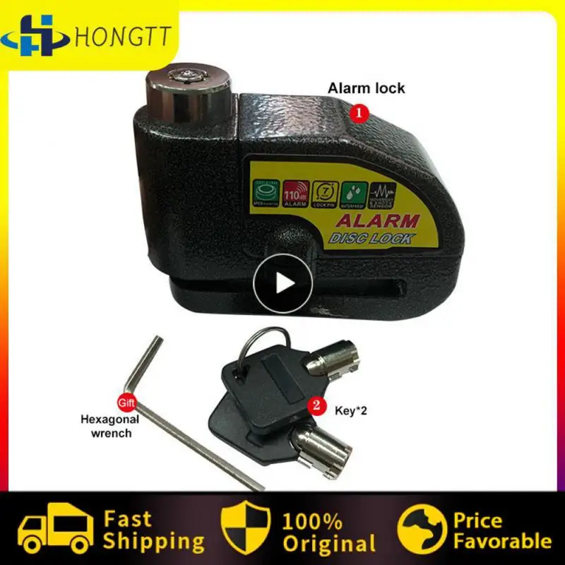 

1~6PCS Anti-theft Motorcycle Alarm For Moto Bike Bicycle Lock Aluminum Alloy Padlock For Motorcycle Padlock Supplies WaterProof