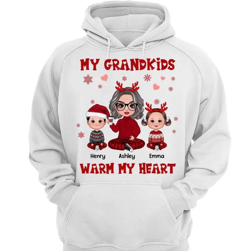 

My Grandkids Warm My Heart Christmas Personalized Shirt
