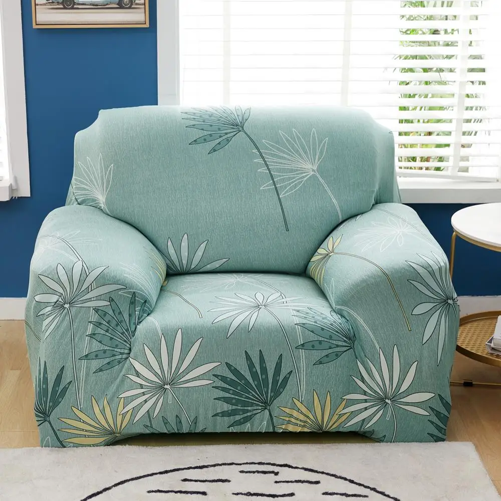 

Elastic Sofa Cover For Living Room Stretch Slipcovers Sectional Armchair Tropical Leaves Print Slipcover Home Decor Funda Sofa
