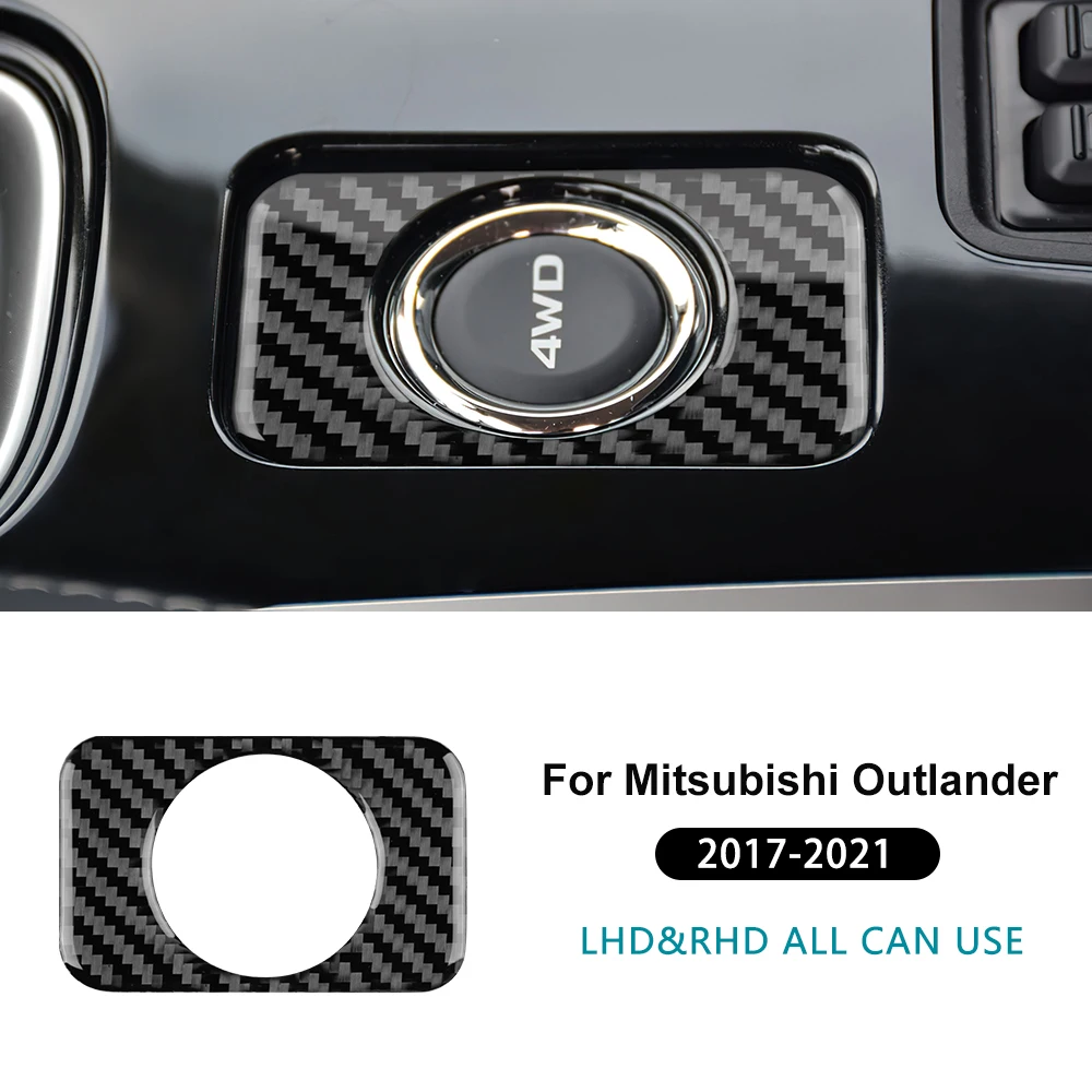 

Настоящее мягкое углеродное волокно для Mitsubishi Outlander 3 PHEV 2017 2018 2019 2020 2021 LHD RHD кнопка переключения передач наклейка на панель
