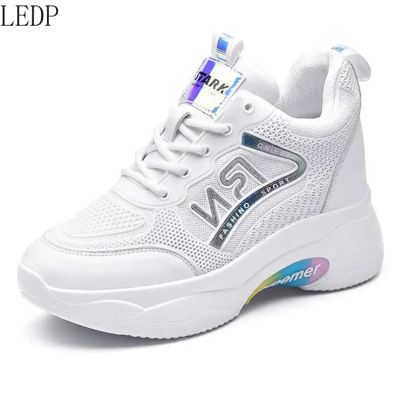 

Women's Shoes 2022 New Shoes with Hidden Heels Women's Flying Woven Platform Fashion Casual Sneakers Women