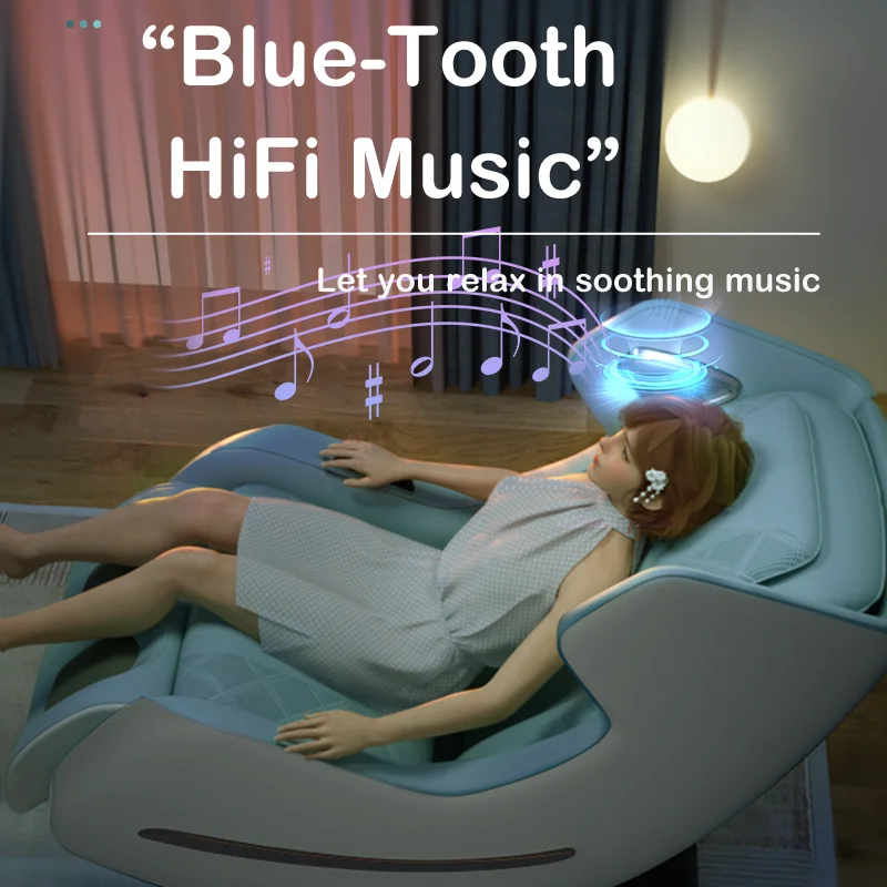 Luxe Elektrische Leisure Massage Stoel Zero Gravity Intelligente Многофункциональный Bluetooth Muziek U-Vormig Kussen + s для