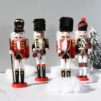 new 9 inches nutcrackers england honor guard handmade wooden folk crafts figurines ornaments home decor gifts for kids patronus