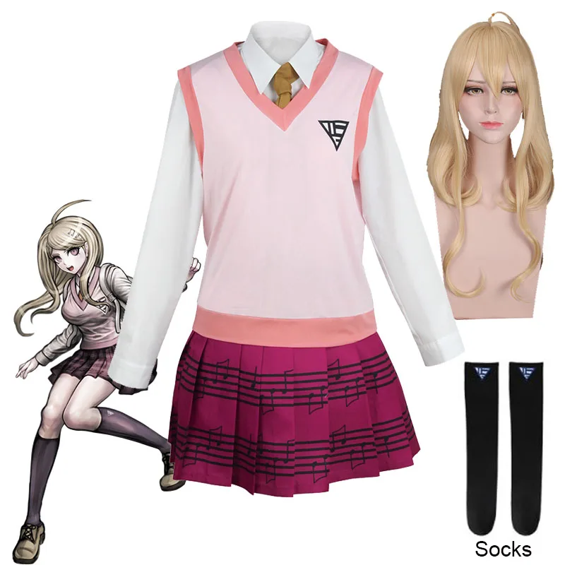 

Костюм-Униформа JK для косплея акамацу каэд, Женский Игровой костюм из «Danganronpa V3», парик для косплея акамацу