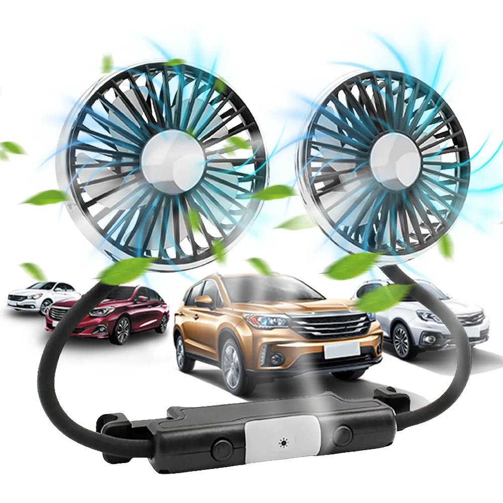 Вентилятор с двойной головкой вращающийся на 360 градусов охлаждающий вентилятор