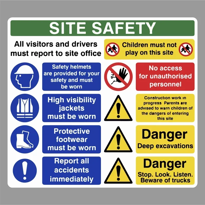 Защитный знак на строительной площадке (для демонтажа) должен быть использован