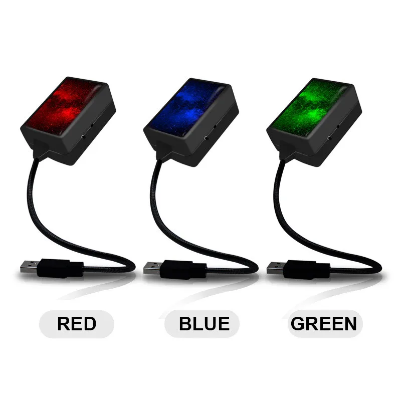 

Car LED Atmosphere Light Roof Star Light Projector Galaxy Decorative Light USB Interior Decorative Light Adjustable