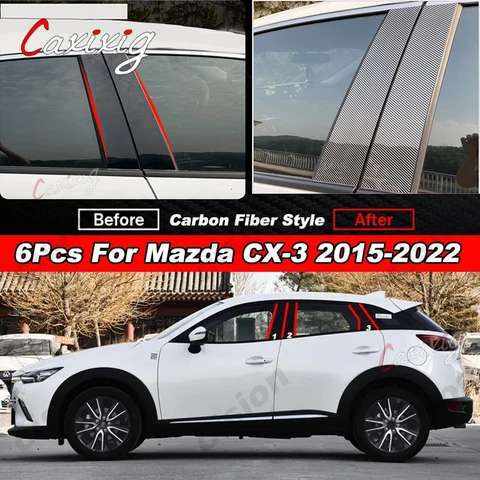 Наклейка из поликарбоната на дверь и окно автомобиля для Mazda CX-3 CX3 2015-2022 6x