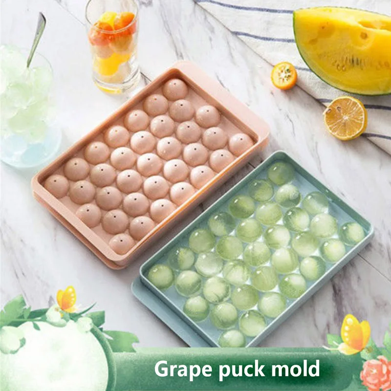 

Plastic Molds Ice Tray 18/33 Grid 3D Round Ice Molds Home Bar Party Use Round Ball Ice Cube Makers Kitchen DIY Ice Cream Moulds