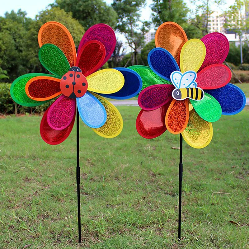 

1PC Colorful Sequins Windmill Wind Spinner Wind Spinner Kids Toy Home Garden Yard Decoration Christmas Gift