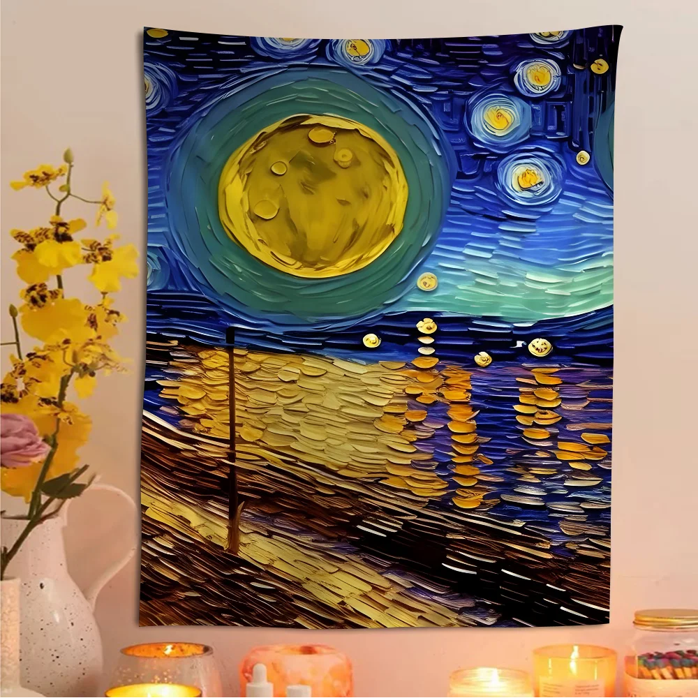 Гобелен из аниме Ван Гога подвесной Таро хиппи Фотофон настенные подвесные листы