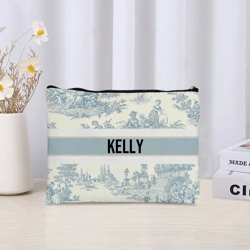 Косметичка из канвы с именем