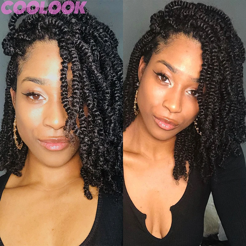 Парик Синтетический Плетеный на спирали 12 дюймов термостойкий