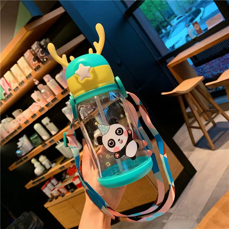 

Outdoor Kawaii Unicorn Creative Micro Landscape For Girl Kids Water Bottle Interesting Design Cup Rainbow Color