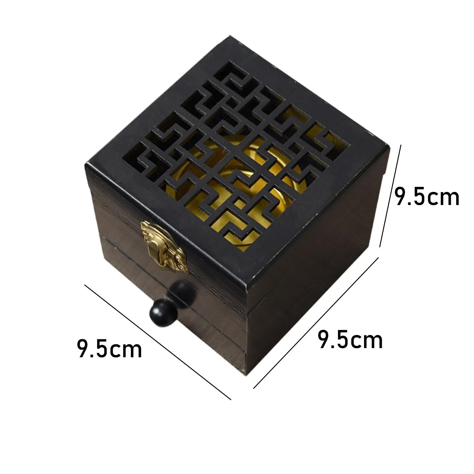 Деревянная курильница с крышкой для медитации йоги спа