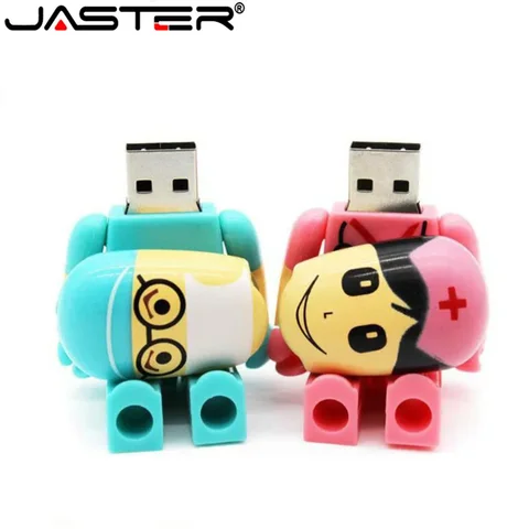 USB флэш-накопитель JASTER, мини-врач-медсестра, Подарочная мультяшная Флешка 4 ГБ/8 ГБ/16 ГБ/32 ГБ/64 ГБ, u-диск