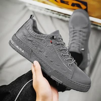 new mens sneakers canvas casual sport shoes trendy fashion sneakers wrinkled leather street shoes comfortable walking shoes