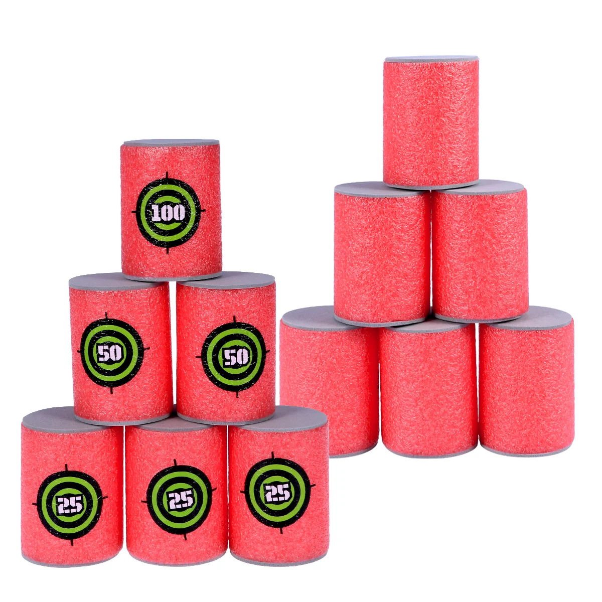 

VORCOOL 12pcs EVA Target Cans for Guns Games Bullet Bow Shoot Dart Blasters
