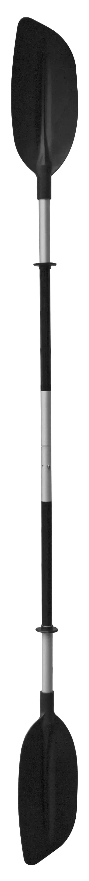 

220cm 2-Piece Locomotion Kayak Paddle – Ovalized Aluminum and Polypropylene – 3 Positions Feathering – Silver/