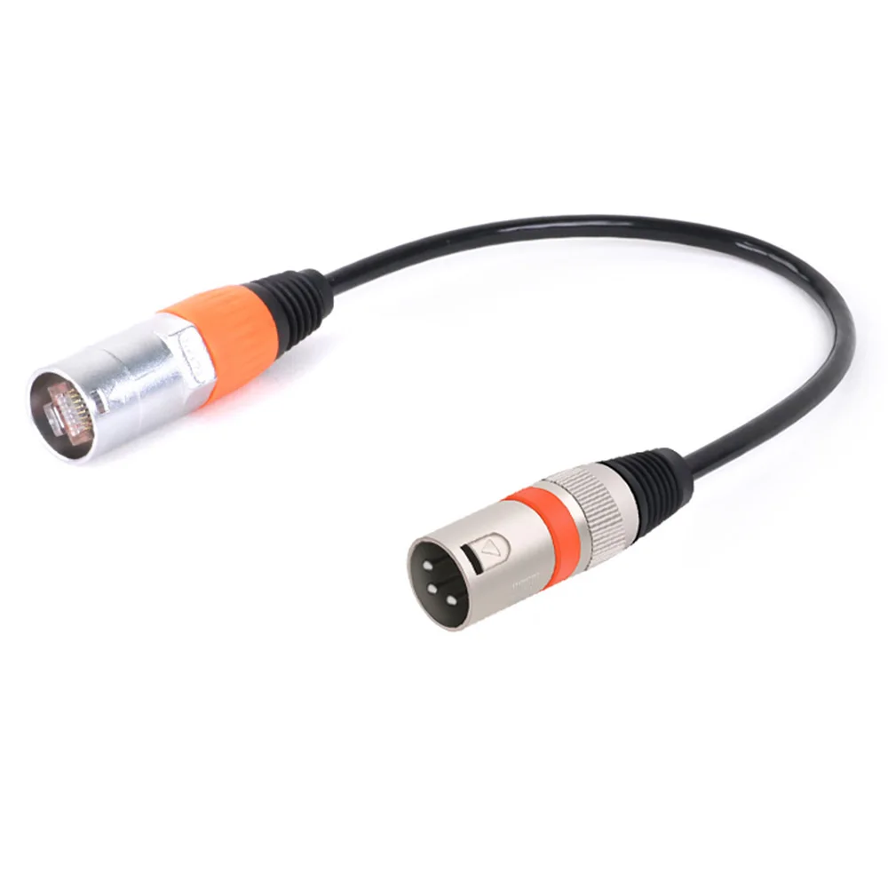 Ethernet-Кабель-адаптер со штекером RJ45 на штекер XLR 3pin сетевой разъем удлинитель Cat5/5e/6