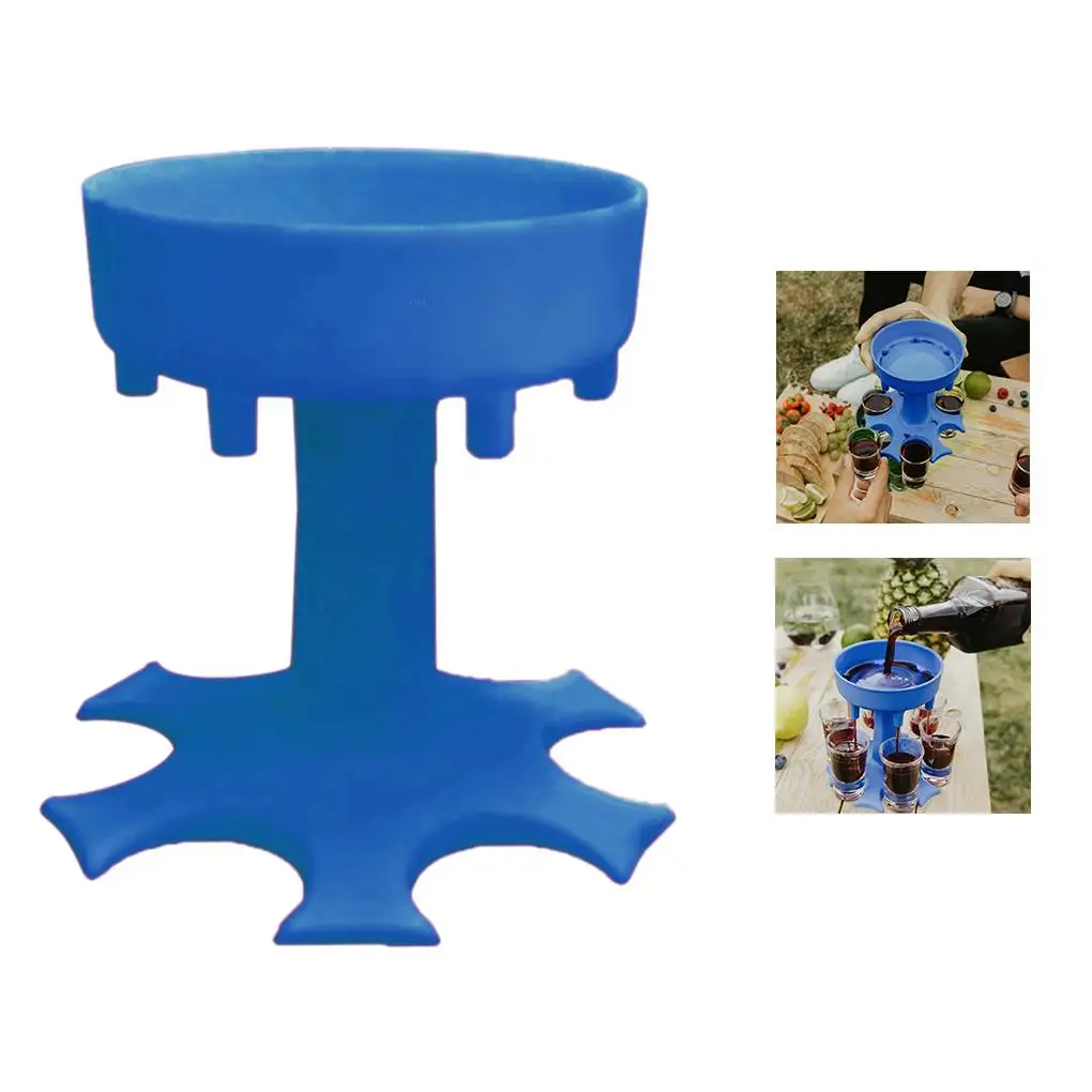 

Bar 6 Shot Glass Dispenser Holder Six Ways Wine Glass Rack Cooler Beer Beverage Dispenser Shot Buddys Cocktail Dispenser Holder