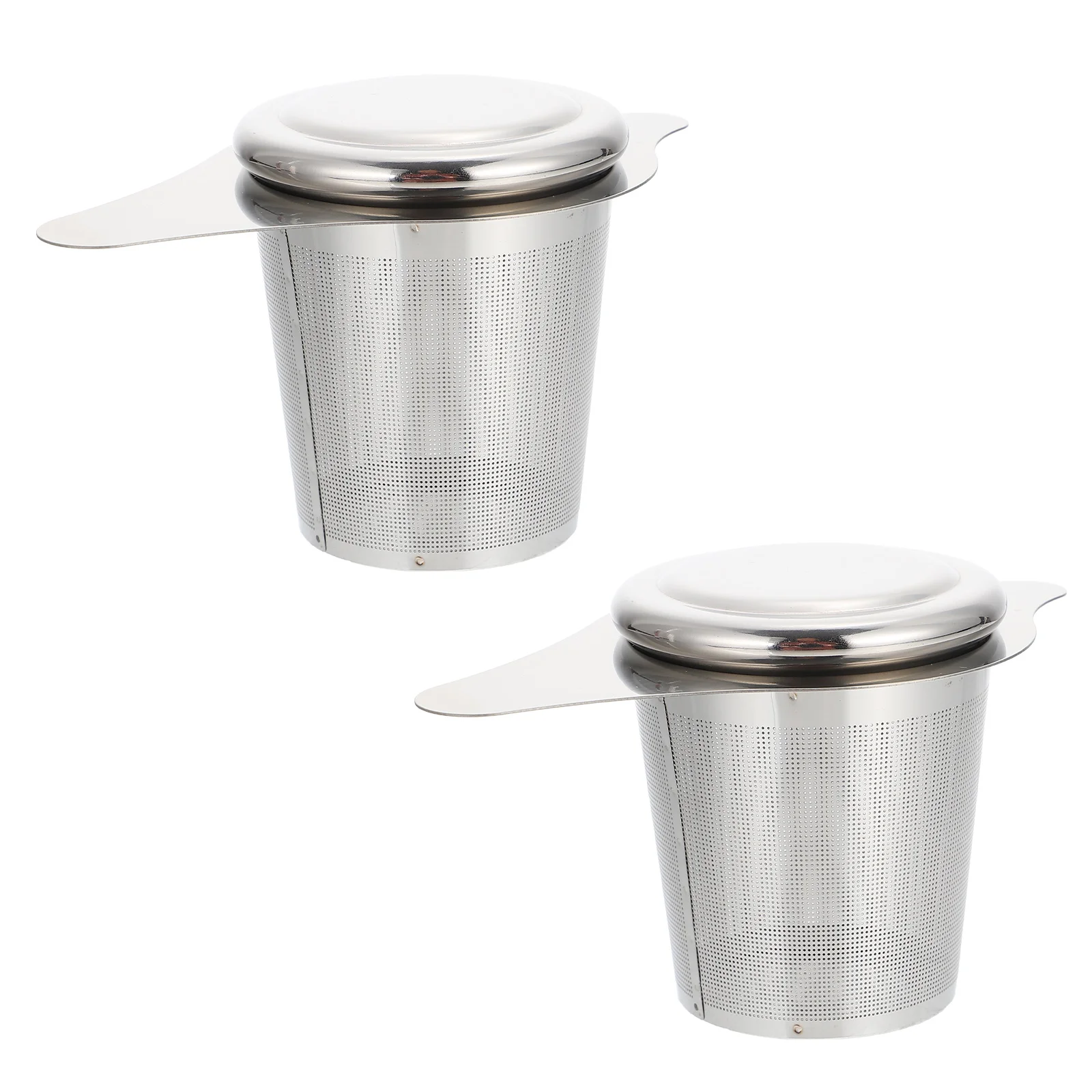 

2Pcs Double Handle Tea Infuser Stainless Steel Tea Filter Tea Residue Strainer