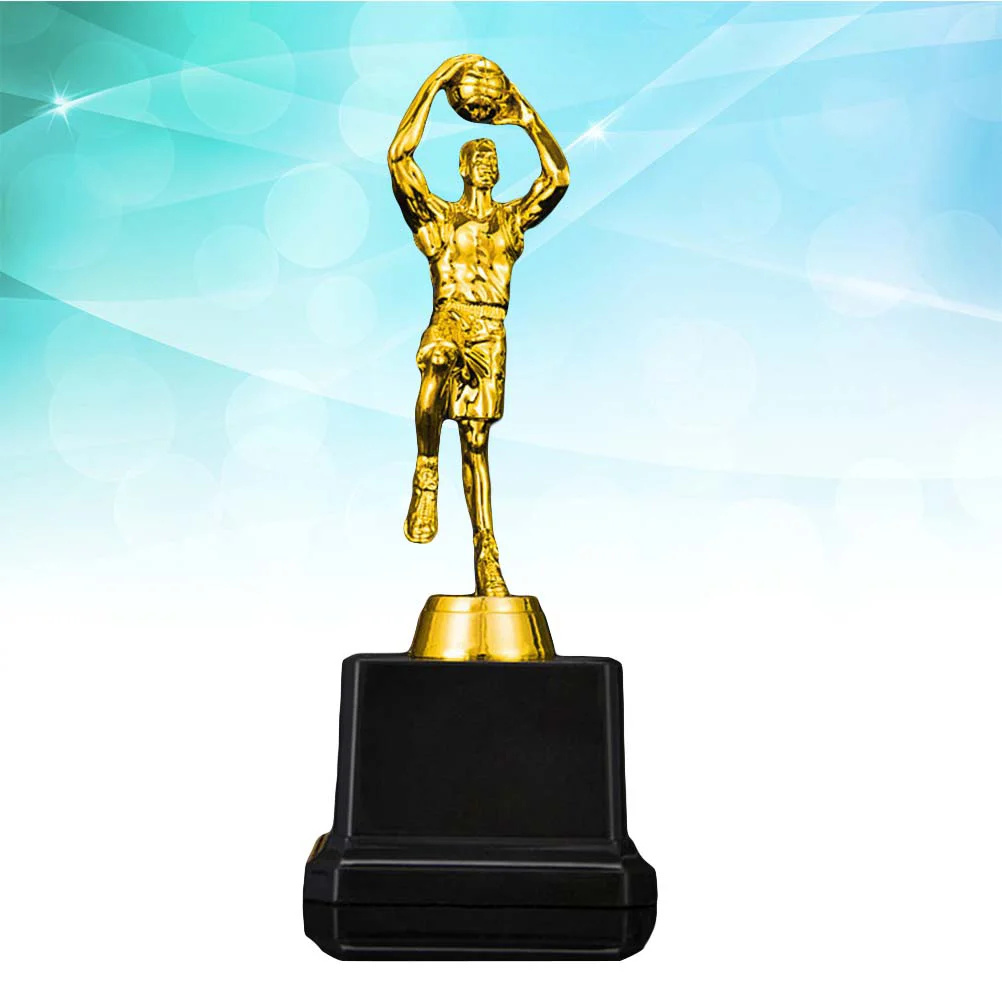 

Basketball Trophies Plastic Basketball Figure Trophy Prime for Tournaments Competitions (Golden)