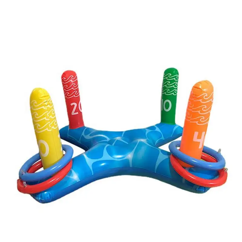 

Inflatable Throwing Game Ring Inflatable Cross Pool Game Toys For Kids And Adults Funny Swimming Pool Water Game