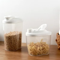plastic food sealed jar cereal dispenser nut snack tank storage box kitchen clear plastic storage jar with lid rangement