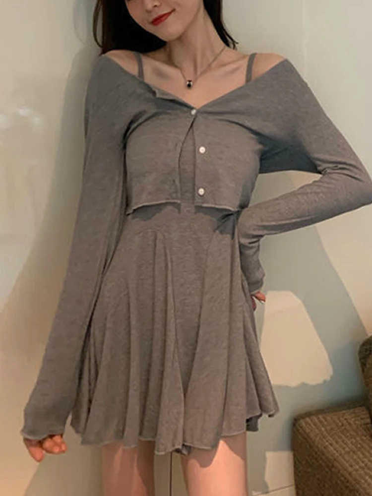 

Dresses for women 2022 Summer y2k Korean Style High Waist street Sexy Sling Mini Dress All-match Coat Women's suit party dress