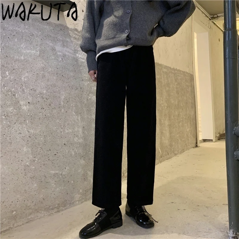 Женские вельветовые брюки с завышенной талией на молнии