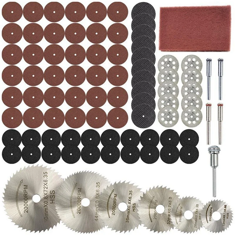 

Hot XD-Mini Circular Saw Blade Set 88Pcs Diamond Saw Blade Resin Cut-Off Wheels Wood Metal Cutting Discs For Rotary Tool