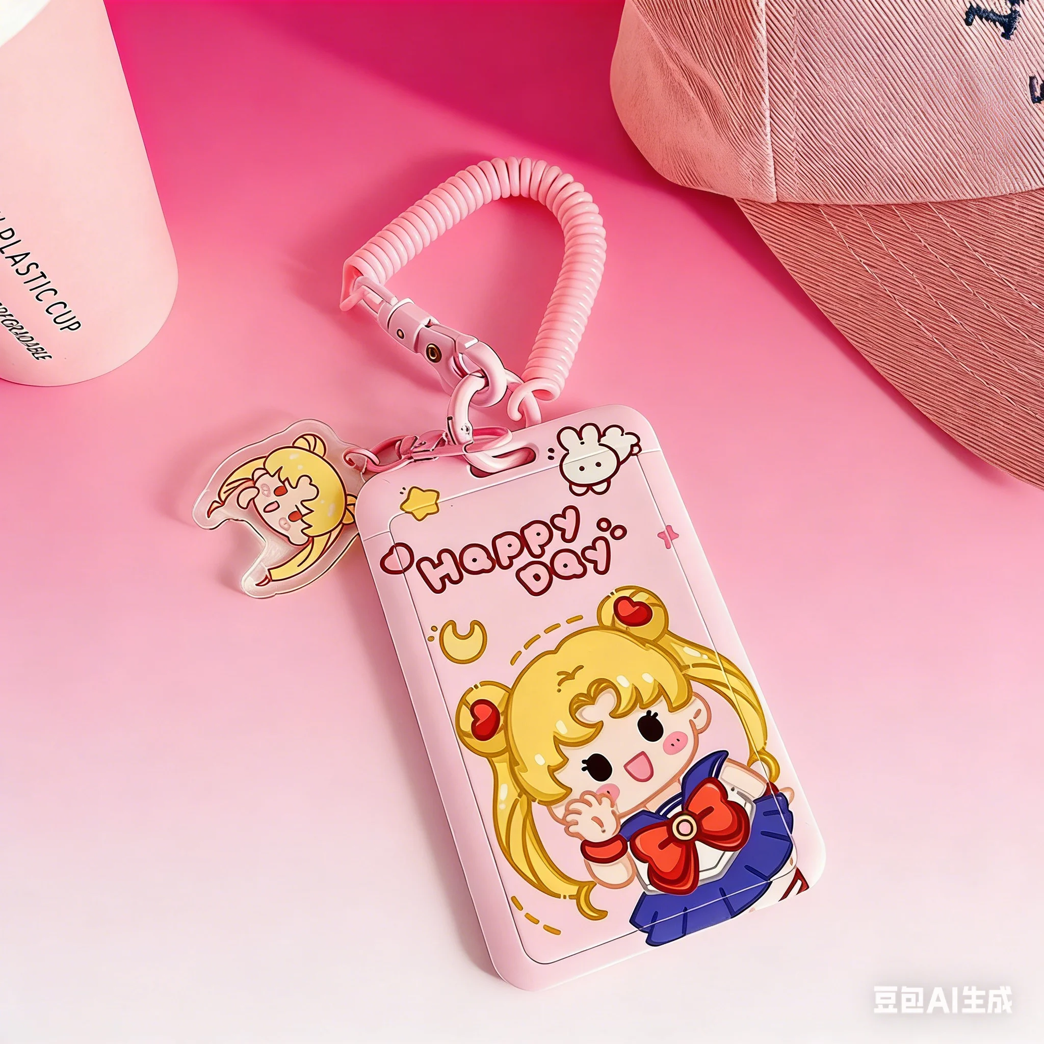 Фото Kawaii Сейлор Мун брелок чехол мультяшный раздвижной держатель студенческая еда карта автобусная карта женская ID-карта держатель для кредитных карт №3