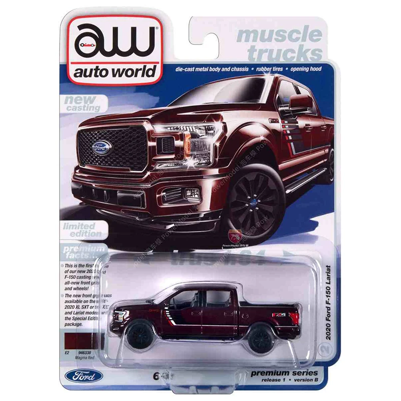 Auto World AW1:64 Challenger Hellcat Silverado F150 Пикап Mustang GT сплав имитация модели автомобиля