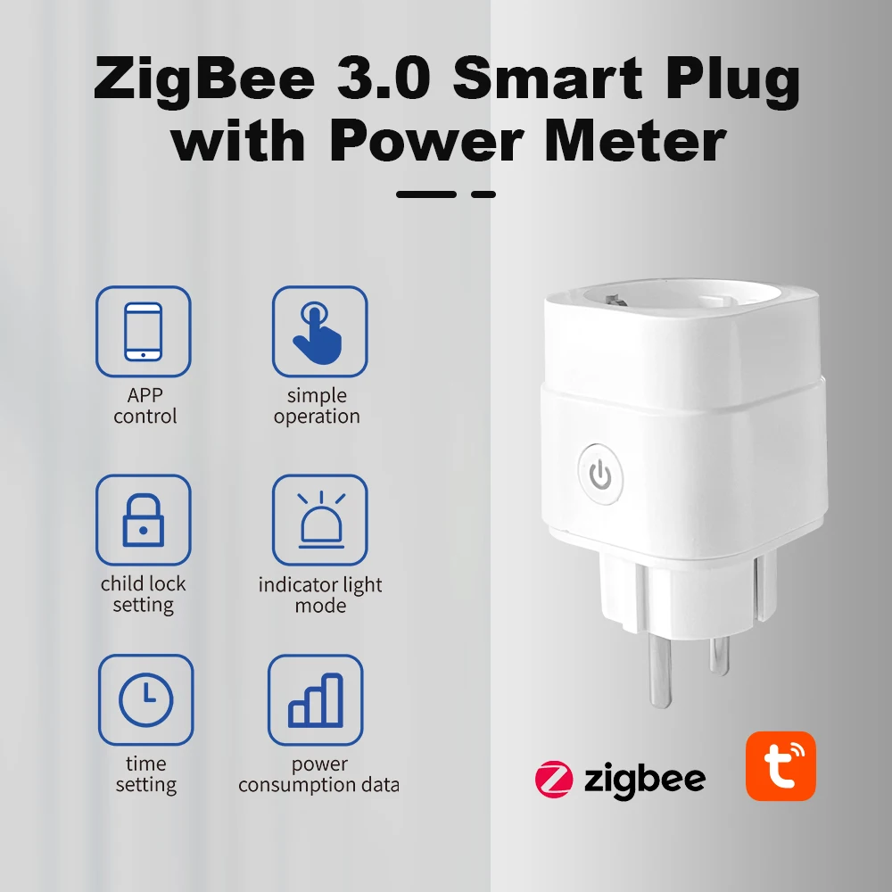 

Умное реле Gledopto ZigBee PL-001Z 3,0 с вилкой и измерителем мощности