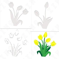 tulip floral new arrival diy layering stencils wall painting scrapbook coloring embossing album decorative paper card template