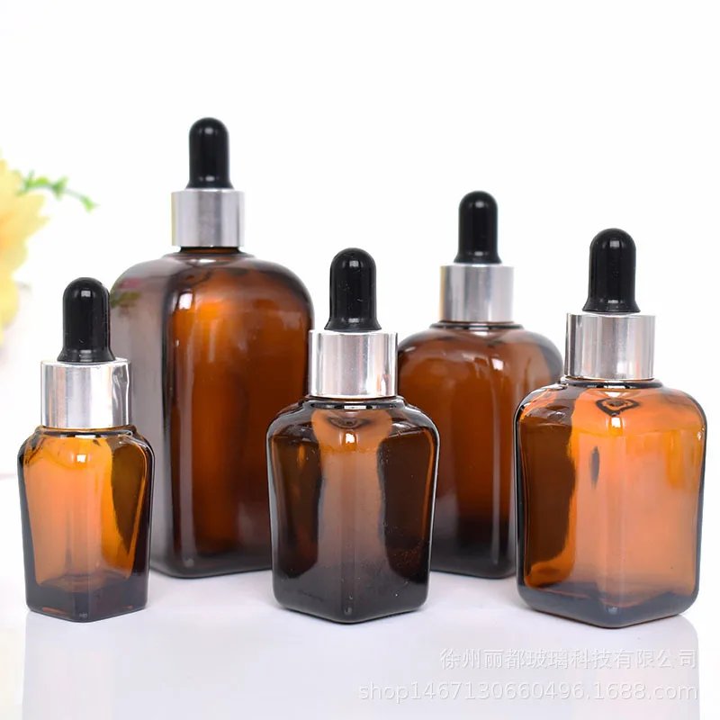 

Essential Oil Bottle Empty Amber Glass Aromatherapy Liquid Brown Refillable 10ml-100ml Drop for Massage Pipette Dropper Bottles